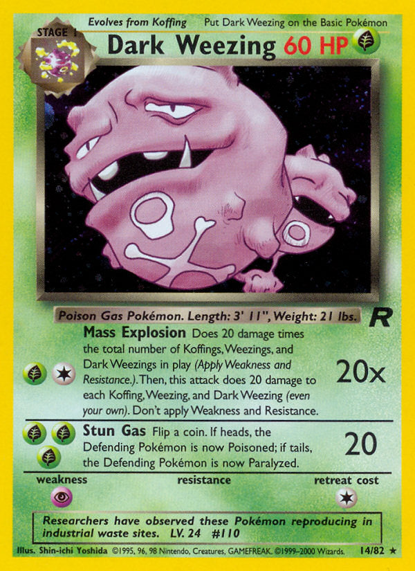 Rocket set Holo Dark Weezing #14/82 unlimited
